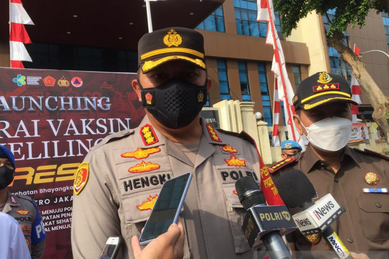 Kapolres Jakarta Pusat Kombes Pol Hengki Haryadi di Kantor Polres Jakarta Pusat Kemayoran, Rabu (7/7/2021). ANTARA/Mentari Dwi Gayati.