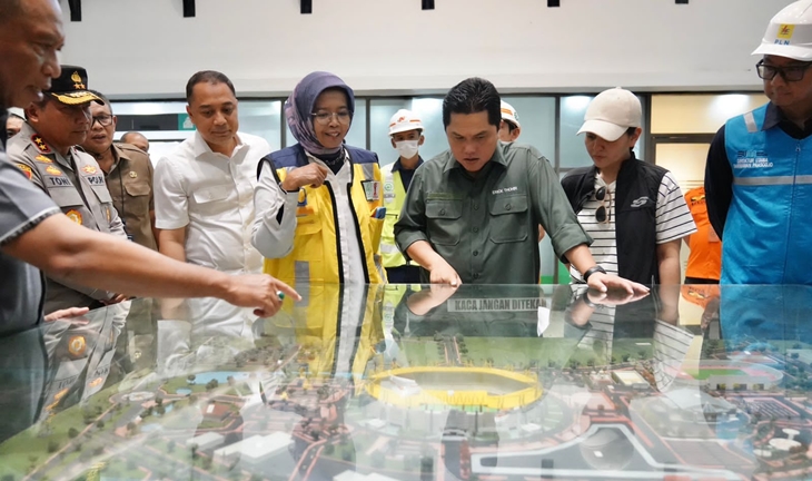 2 Bulan Jelang Piala Dunia U-20, Erick Thohir Puas dengan  Persiapan Stadion GBT