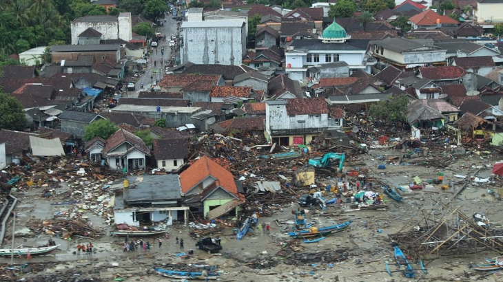Wilayah yang terdampak tsunami Selat Sunda. Foto: net