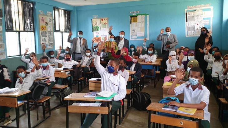 Peserta Indonesia-Ethiopia Student Correspondence Program (IESCOP) di Wisdom Educational Academy, Adama. (Foto: MP/KBRI Addis Ababa)
