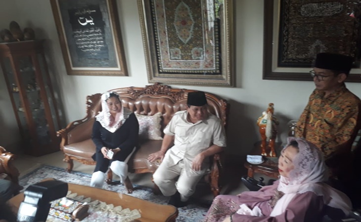 Suasana pertemuan Prabowo dan keluarga Gus Dur