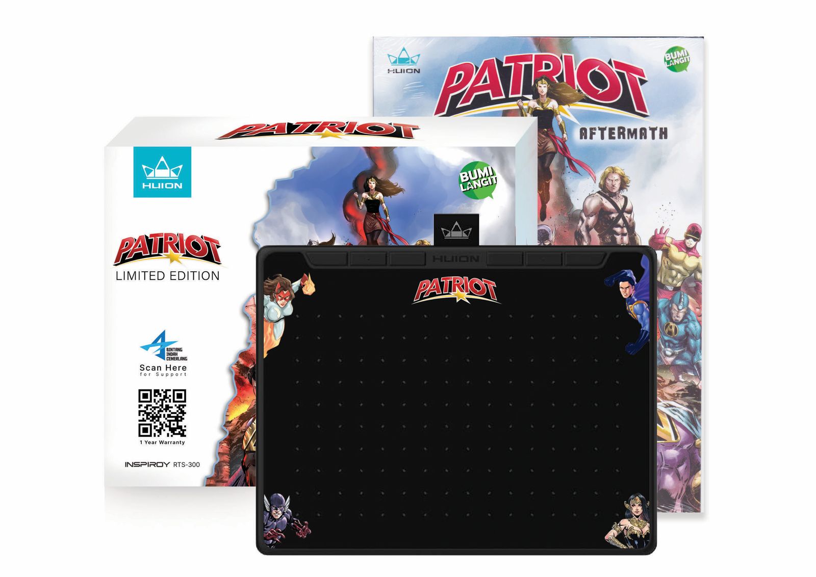 HUION x Bumi Langit Luncurkan Drawing Tablet Bertema Superhero Lokal