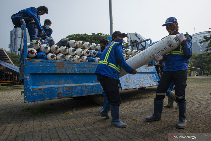 Tabung gas oksigen medis. (Foto: Antara)