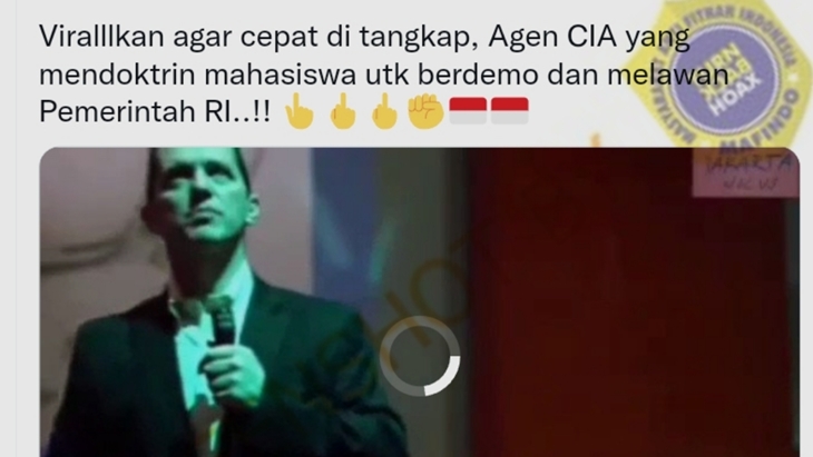 [HOAKS atau FAKTA]: Agen CIA Doktrin Mahasiswa Berdemo dan Melawan Pemerintah