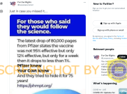 [HOAKS atau FAKTA]: Efektivitas Vaksin Pfizer Hanya 12 Persen