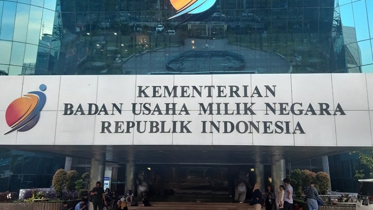 Suasana Gedung Kementerian BUMN di Jakarta, Kamis (21/11/2019). ANTARA/Aji Cakti
