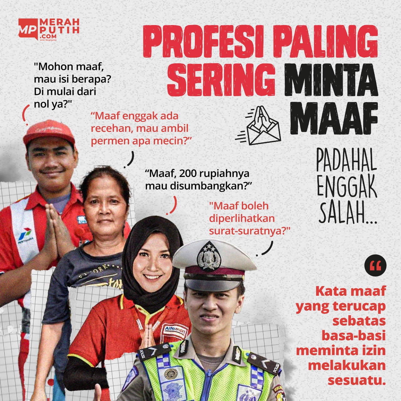 Profesi Paling Sering Minta Maaf