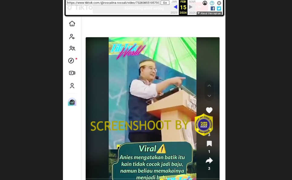 [HOAKS atau FAKTA]:  Anies Sebut Batik Tidak Cocok Untuk Dijadikan Baju