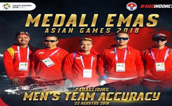 Mantap, Indonesia Raih Medali Emas Keenam dari Paralayang