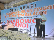  Ribuan Alumnus Perguruan Tinggi di Palembang Deklarasi Dukung Prabowo-Sandi