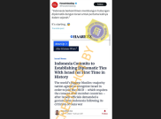 [HOAKS atau FAKTA]: Gabung OECD Indonesia Jalin Hubungan Diplomatik Dengan Israel