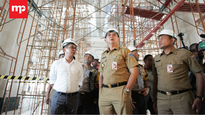 Ahok Tinjau Pembangunan Masjid Raya Jakarta
