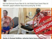 [HOAKS atau FAKTA] Pulang Kerja Bawa Rp 30 Ribu, Suami Disiram Air Panas oleh Istri