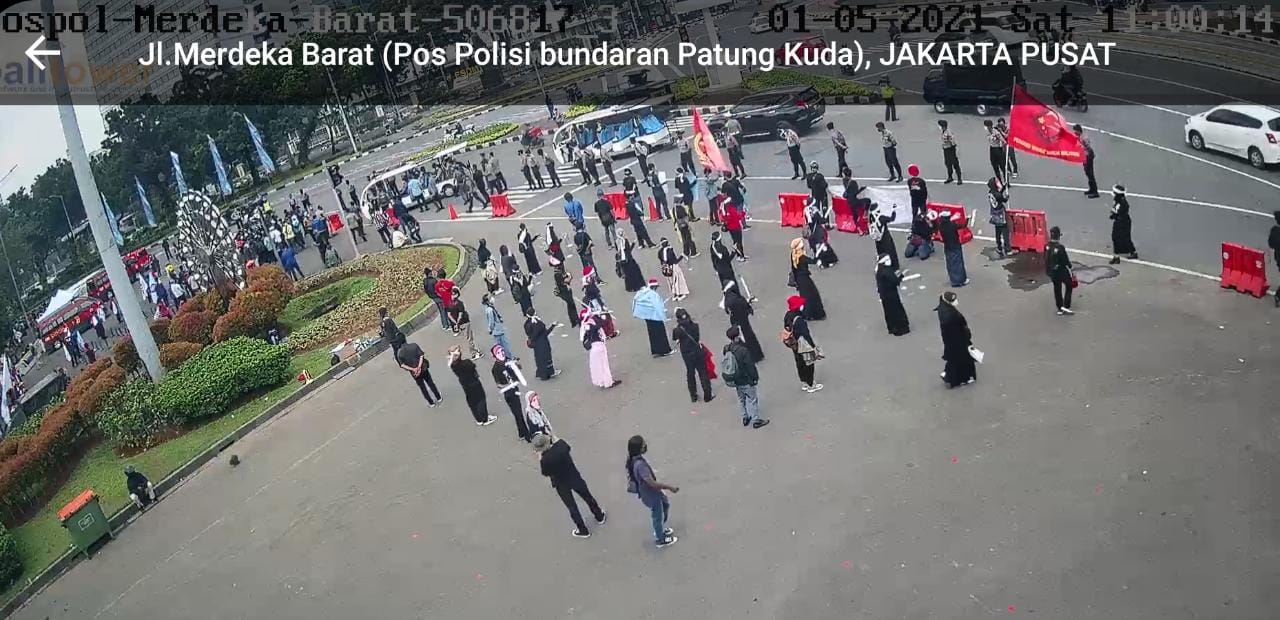 Dijaga Ribuan Aparat, Demo Hari Buruh Dilarang Longmarch