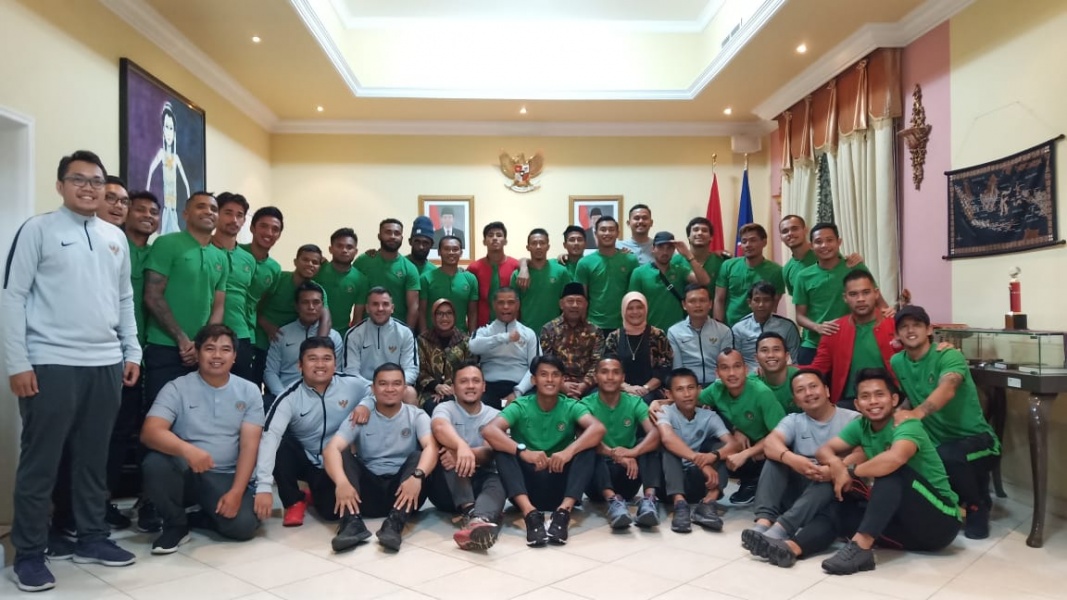 Timnas Indonesia Dijamu Konjen dan Dubes RI Jelang Lawan UAE