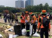 126,65 Ton Sampah Diangkut Usai Perayaan HUT ke-80 TNI di Monas