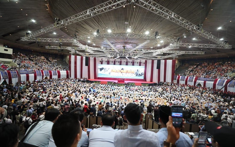 Undangan yang hadir dalam pidato kebangsaan Prabowo
