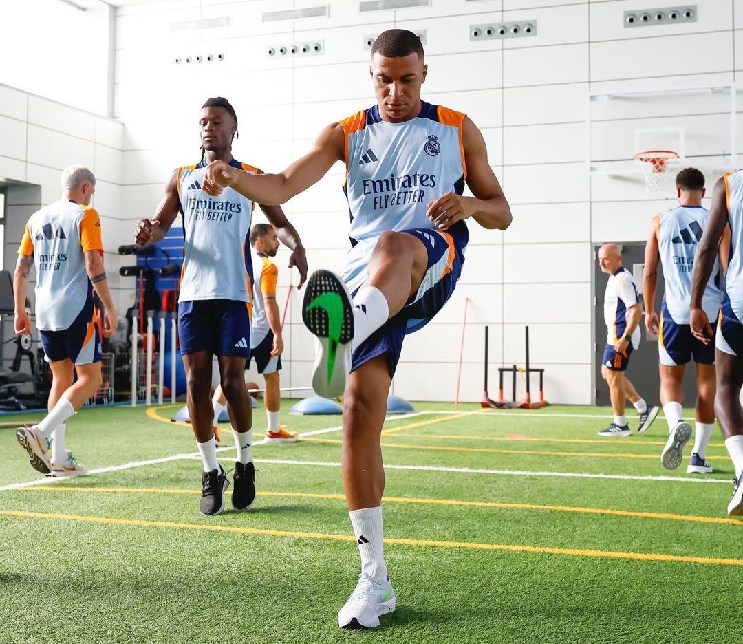 Kylian Mbappe saat mengikuti latihan bersama Real Madrid