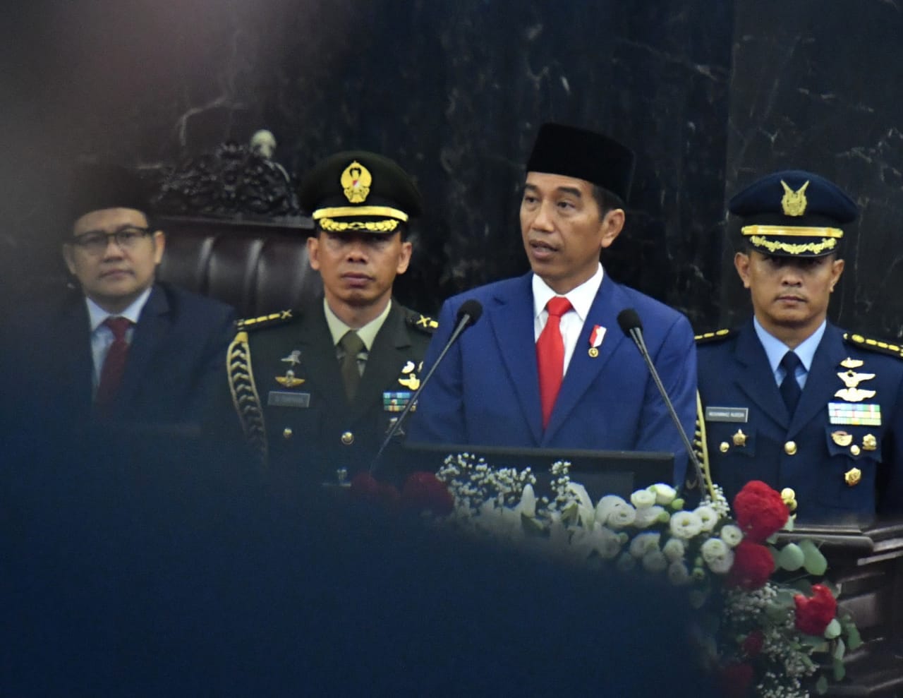 Presiden Jokowi menyampaikan pidato kenegaraan