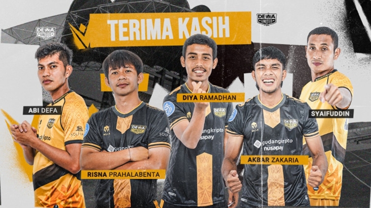 Dewa United FC Lepas 5 Pemainnya