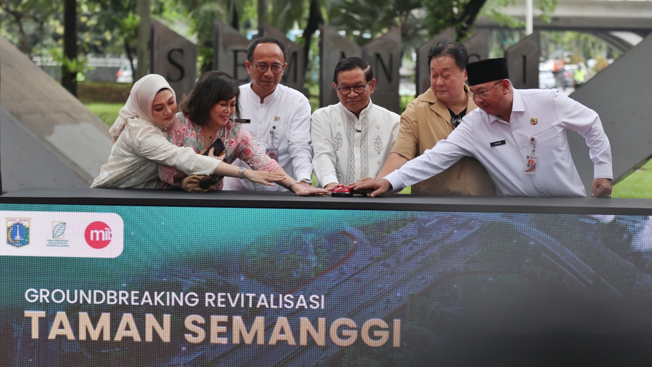 Pramono Anung Groundbreaking Revitalisasi Taman Semanggi, Tanpa Bebani APBD
