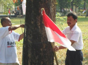 Sambut HUT ke-72 RI, Warga Solo Pasang 2017 Bendera Merah Putih 