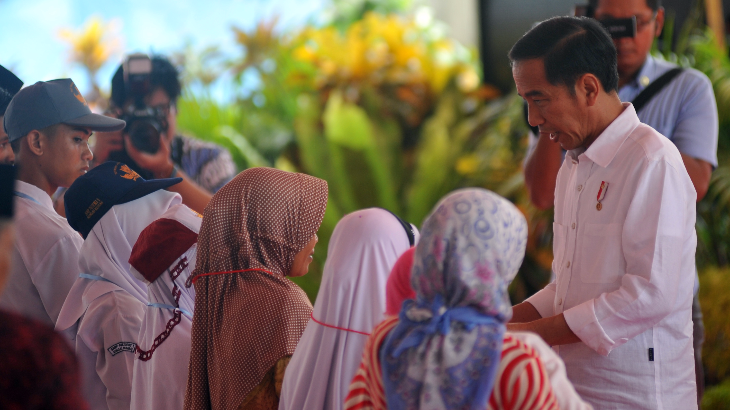 Presiden Jokowi Disambut Meriah Peserta Festival Sholawat Nusantara 
