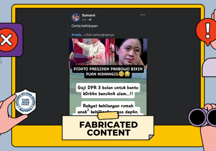 [HOAKS atau FAKTA]: Prabowo Stop Gaji Anggota DPR selama 3 Bulan, Uangnya Dipakai untuk Bantu Korban Bencana Alam