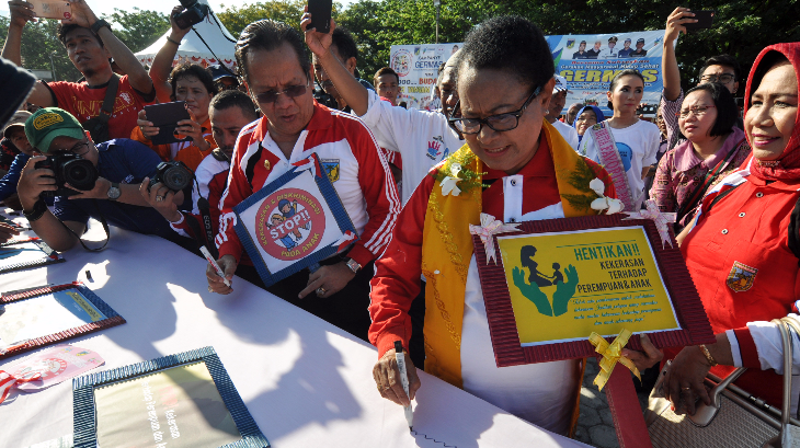 Menteri Yohana Kampanyekan Berlian di Jayapura