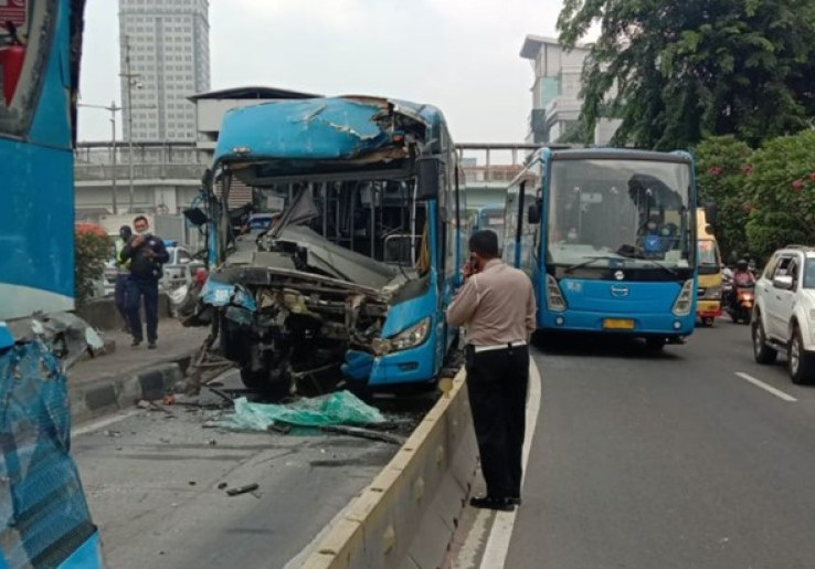 Polisi Lakukan 'Traffic Accident Analysis' Terkait Kecelakaan Transjakarta