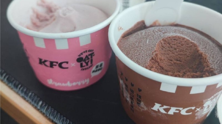 Es krim vegan hasil kolaborasi KFC dengan Oatly. (Foto: VegNews)