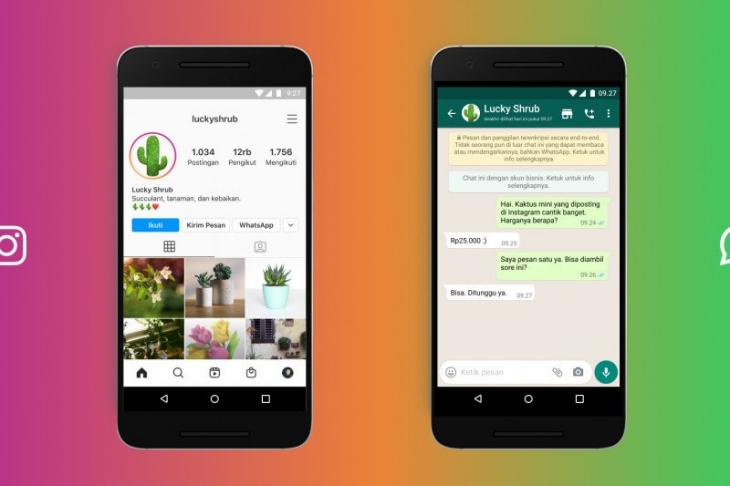 Instagram luncurkan fitur baru untuk permudah pengguna memulai percakapan WhatsApp dengan penjual di Instagram. (Foto: HO/Instagram)