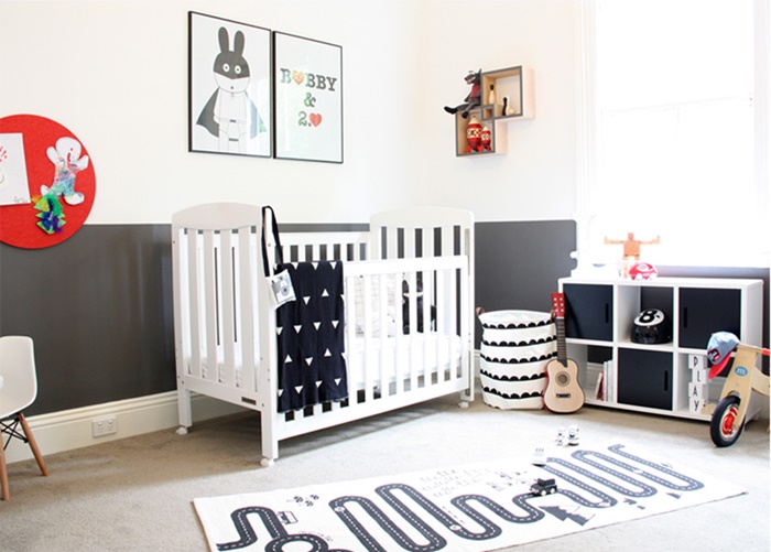 kamar anak monochrome