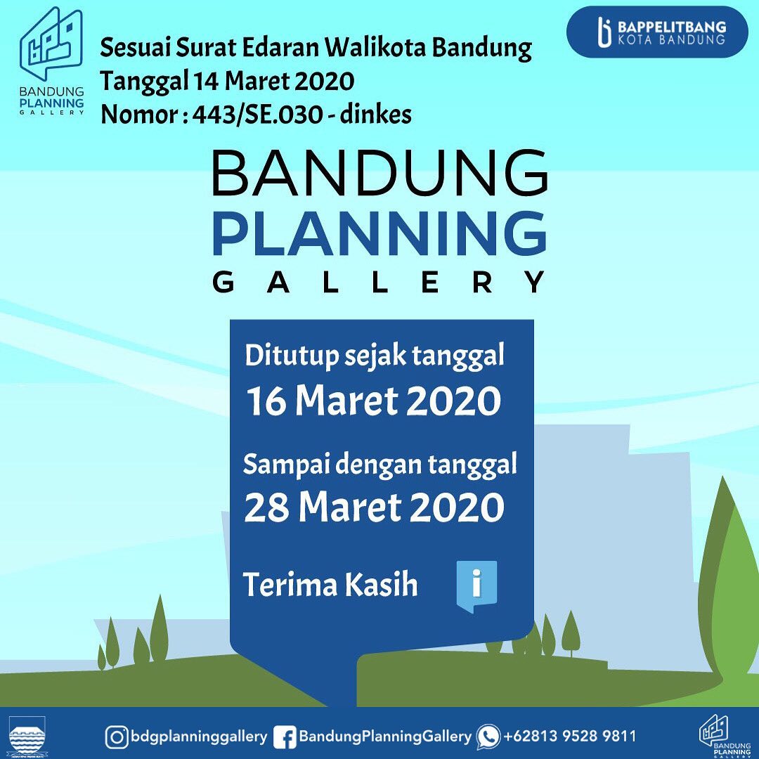 Bandung Planning Gallery tutup  (Foto: Instagram/bdgplanninggallery)