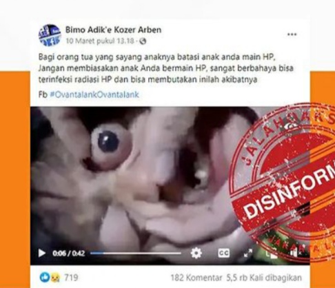 [HOAKS atau FAKTA]: Efek Radiasi HP Bikin Bola Mata Anak Keluar Dari Rongga