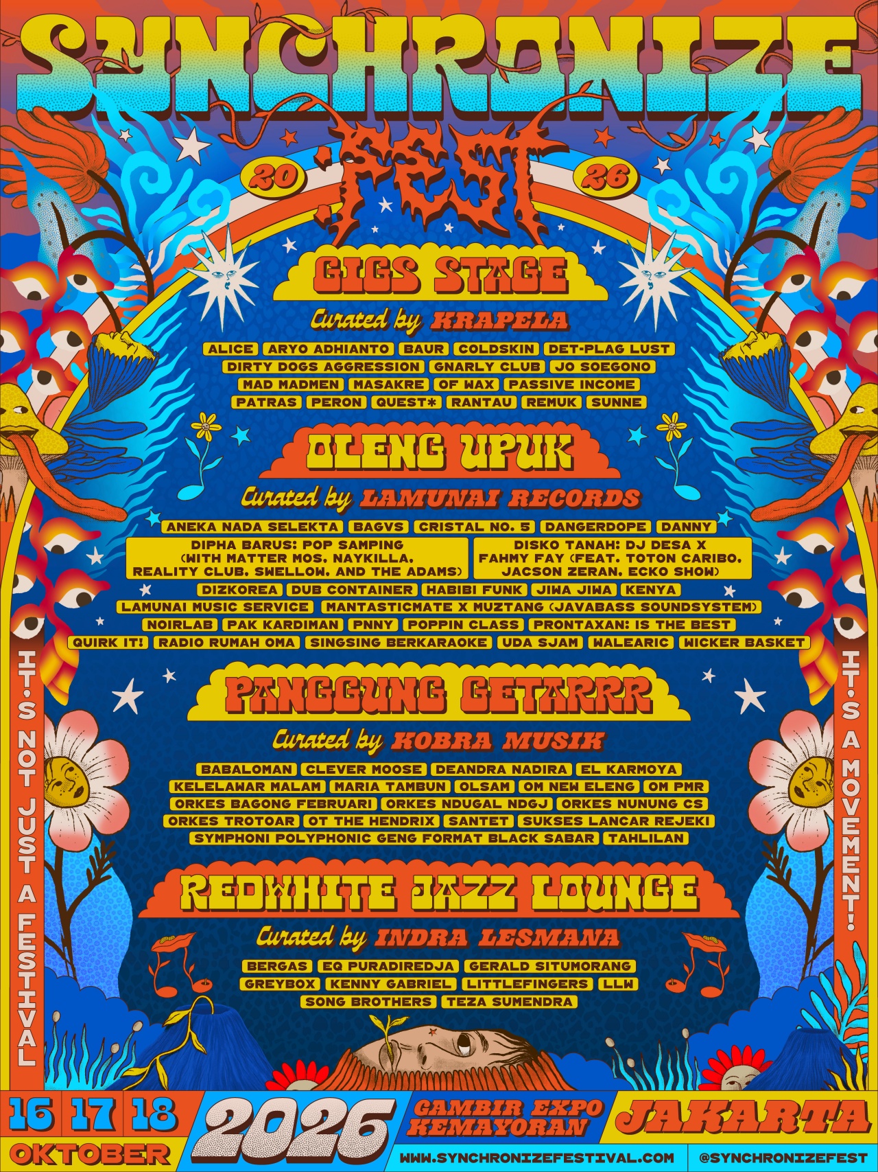 Synchronize Fest 2026 Perluas Ruang Kurasi, Gandeng Empat Entitas Musik