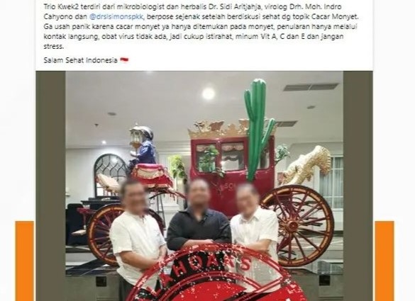 [HOAKS atau FAKTA]: Cacar Monyet Tak Menular ke Manusia
