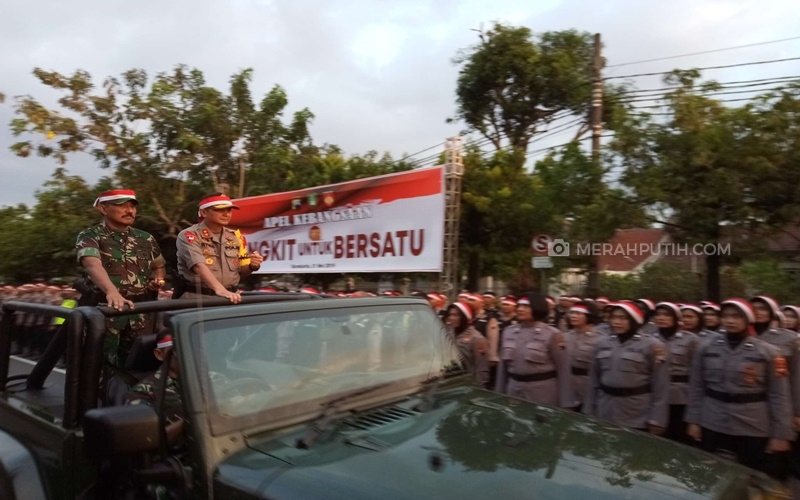 Jateng Siaga 1, Kapolda Pimpin 5.000 Personel TNI-Polri Apel Kebangsaan di Solo 