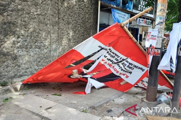Baliho Timpa Warga, Caleg PSI Diperintahkan Perbaiki APK yang Rusak di Jakarta
