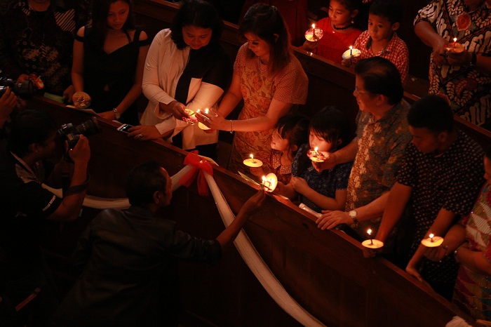 Misa malam Natal di Gereja Immanuel Jakarta. (Foto: MerahPutih/Rizki Fitrianto)