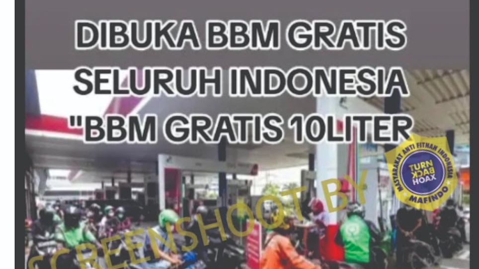 [HOAKS atau FAKTA] : Pertamina Gratiskan Pembelian BBM Hingga 100 Liter