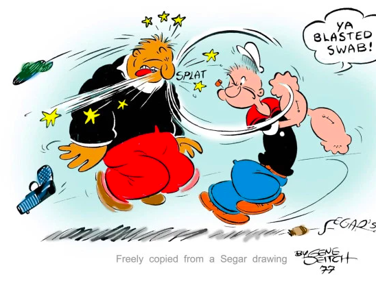 Illustrasi Popeye oleh Gene Deitch. (Foto: The Sun)