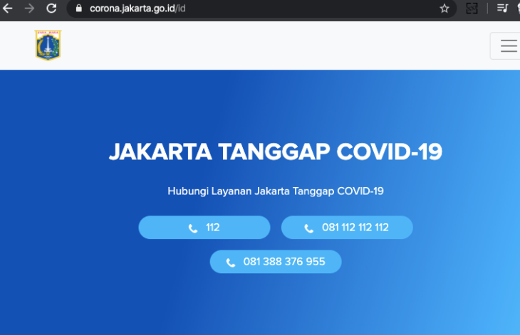Call Center COVID-19 Jakarta. (Foto: corona.jakarta.go.id)