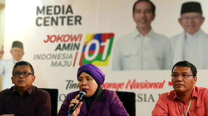 Jubir Tim Kampanye Nasional (TKN) Koalisi Indonesia Kerja (KIK) Lena Maryana Mukti