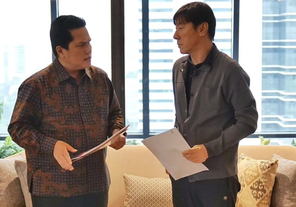 Bahas Laga Kontra Vietnam, Erick Thohir Beberkan Laporan Shin Tae-yong