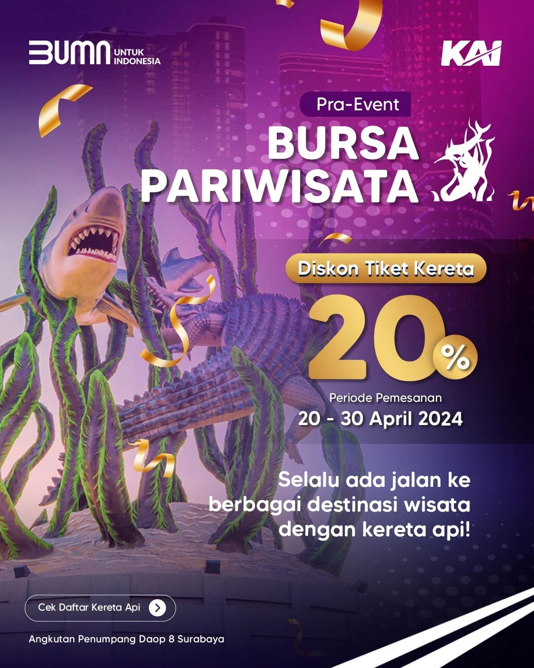 KAI gelar Bursa Pariwisata pada 20-30 April 2024