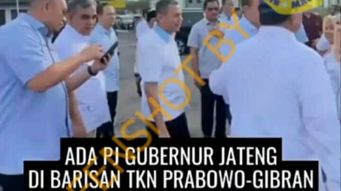 [HOAKS atau FAKTA]: Pj Gubernur Jateng Ada di Barisan TKN Prabowo-Gibran