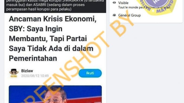 [HOAKS atau FAKTA]: SBY Ingin Membantu, Tapi Partainya Tak Ada di Pemerintahan