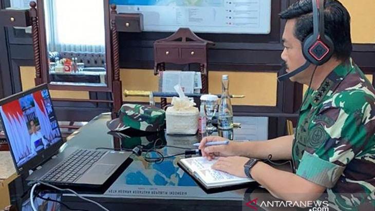 Panglima TNI Marsekal TNI Dr. (H.C.) Hadi Tjahjanto (ANTARA/HO-Puspen TNI/aa) (Handout Puspen TNI)