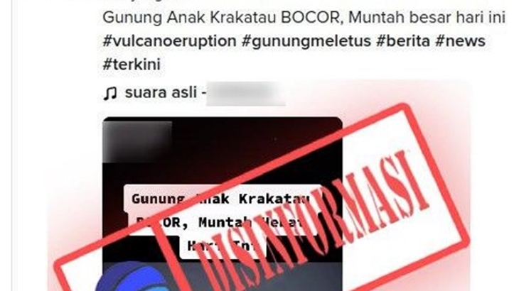[HOAKS atau FAKTA]: Gunung Anak Krakatau Meletus Hebat